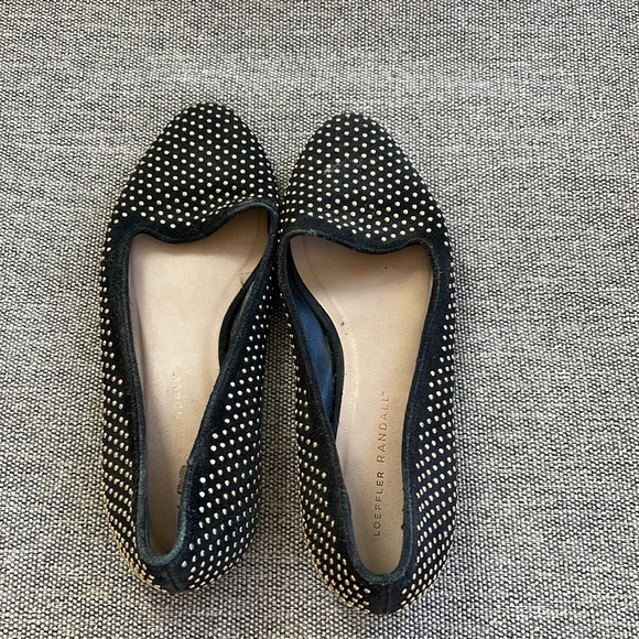 Gold studded Loeffler Randall slip on flat - Picture 3 of 4